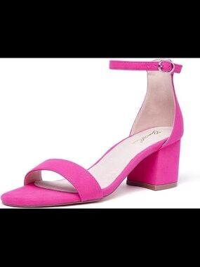 Genshuo Vibrant Hot Pink Slingback Heel